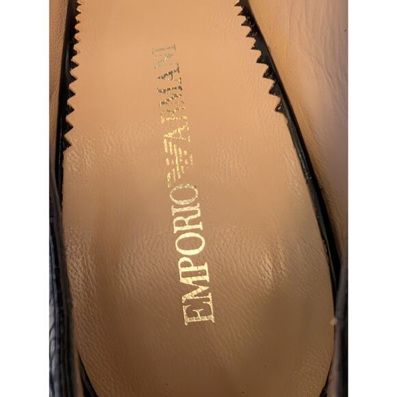 Emporio Armani Black Leather Platform Pumps - Made in Italy - 36.5 (US 6.5) - Picture 6 of 11